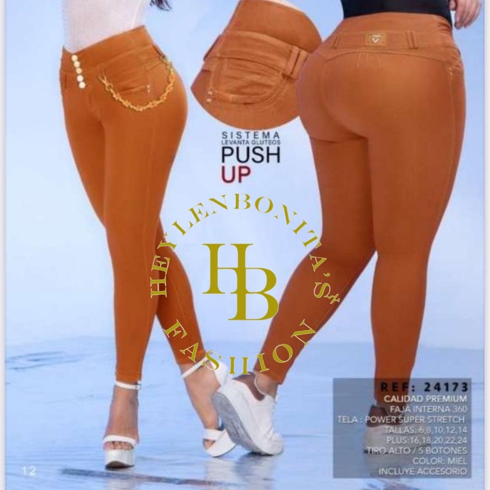 Stylish Brown Push-Up Leggings
